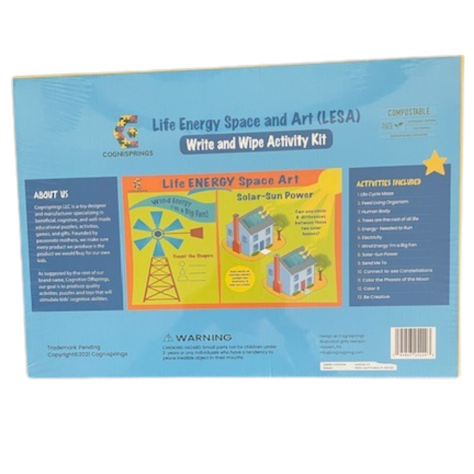 Life Energy Space Art (LESA) Write and Wipe Activity Kit (3 years and up)