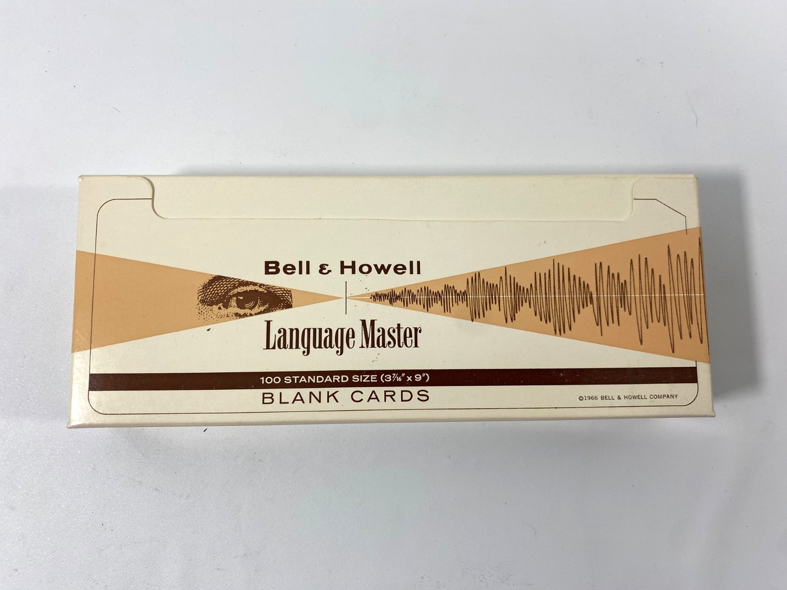 100 Bell & Howell Language Master Magnetic Strip Blank Cards 3-7/16″ x 9″ NOS