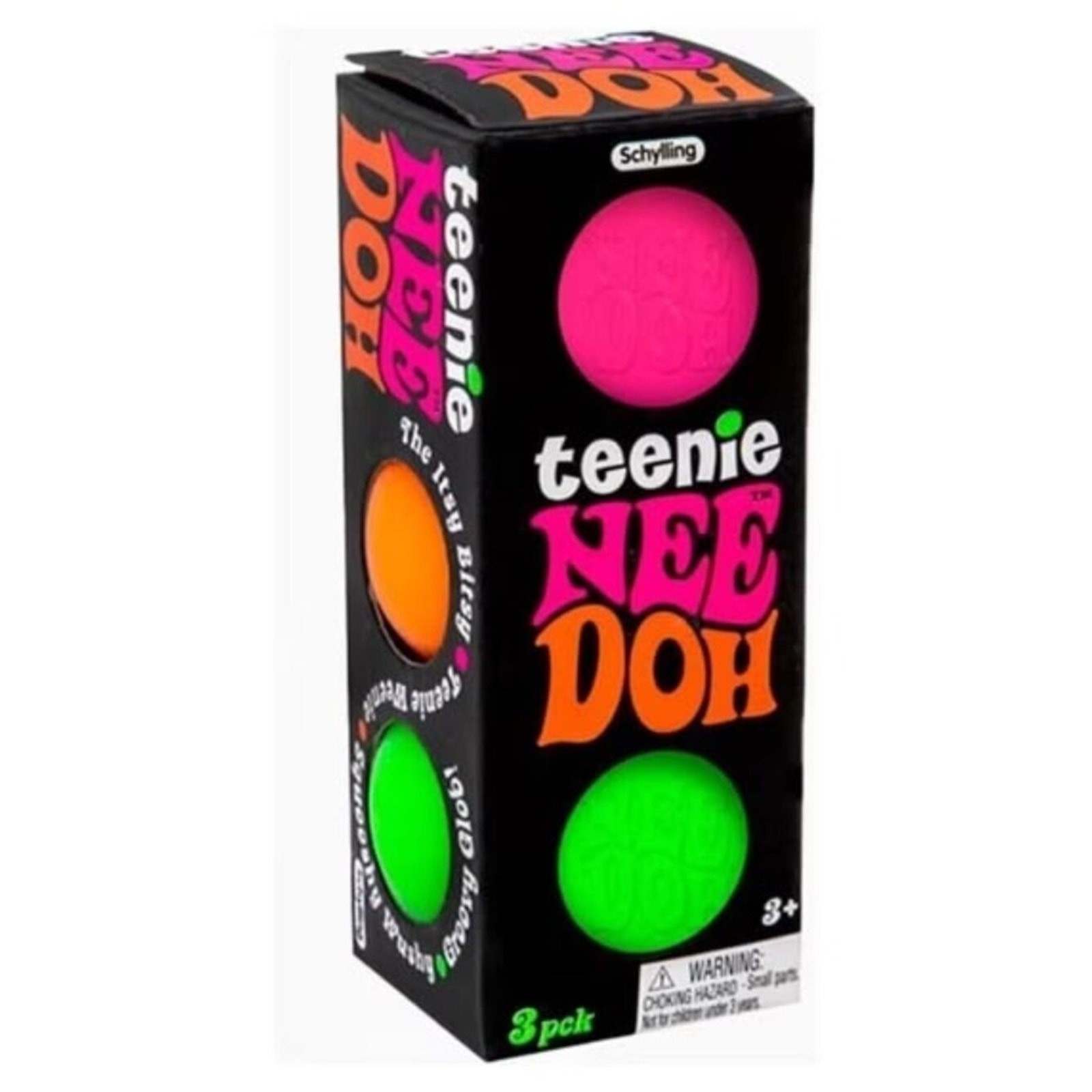 NeeDoh Teenie – Pack of 3 Mini Asst Color Groovy Globs – Sealed in BOX!