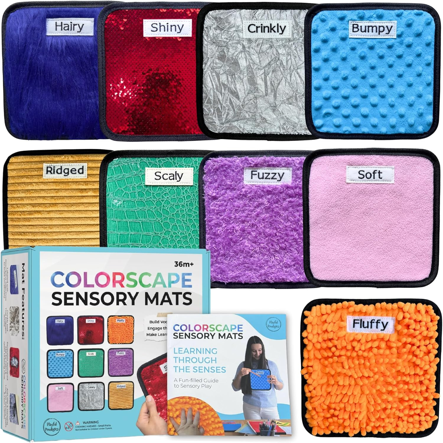 9 Labeled Sensory Mats W/Lesson Plans | Sensory Toys for Kids with Autism | Mats