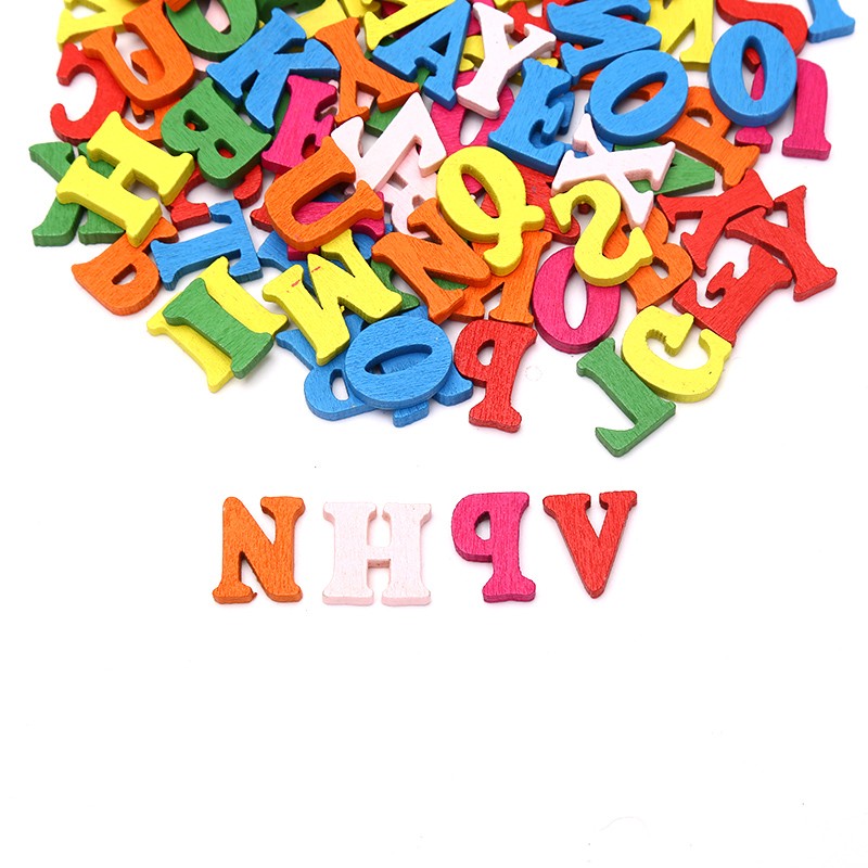 100PCS/Set Colorful Wooden Numbers Letter For Children Learning Educational Toy!