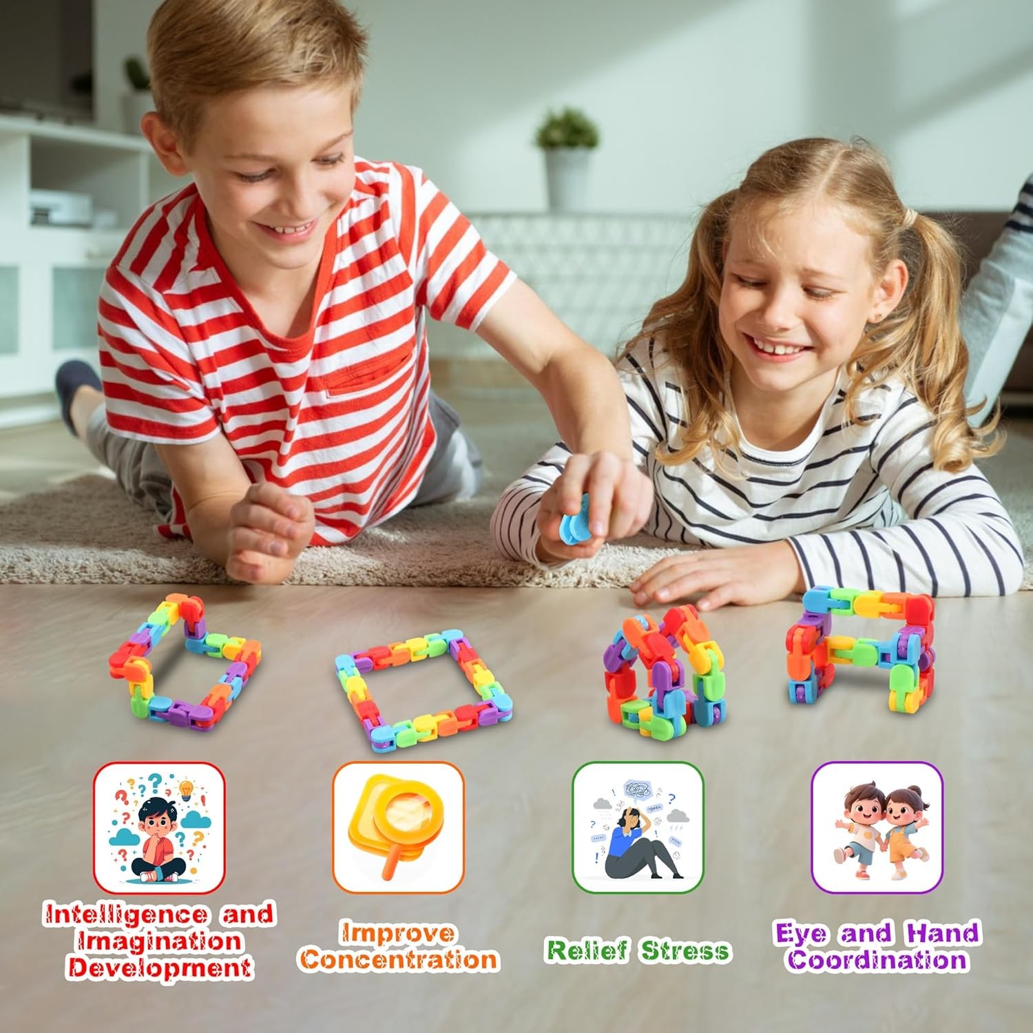 30-pack of fun track finger toys for kids: Interactive sensory puzzles,