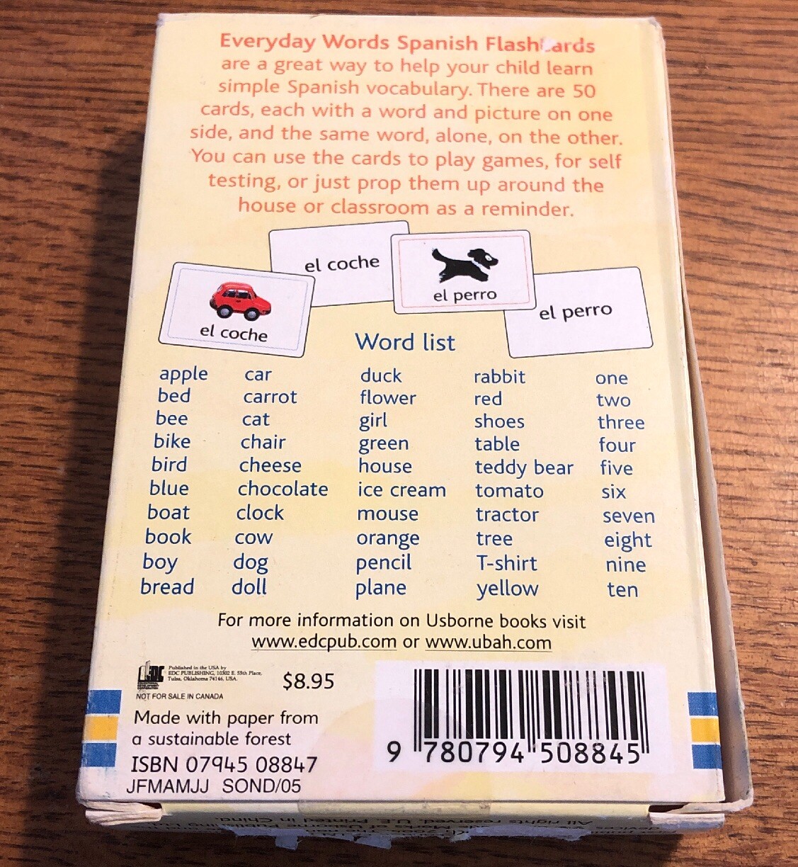 Everyday Words Spanish Flashcards (Usborne Everyday Words) (English and Spanis..