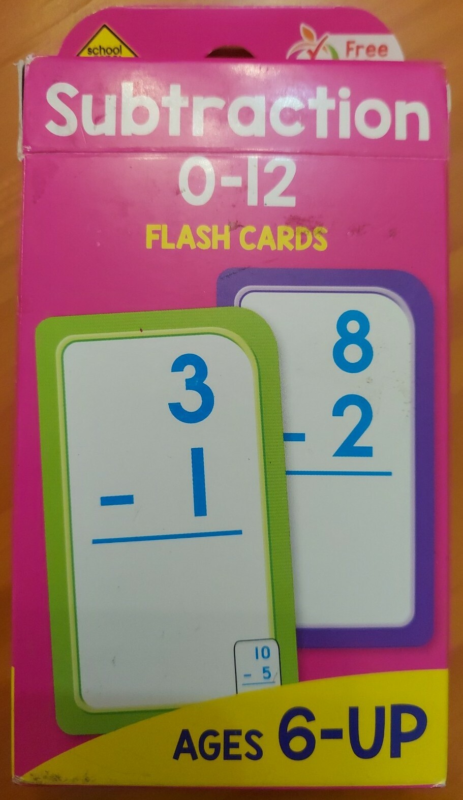 School Zone 0-12 Flash Cards 1st Grade 2nd Grade Subtraction Problems
