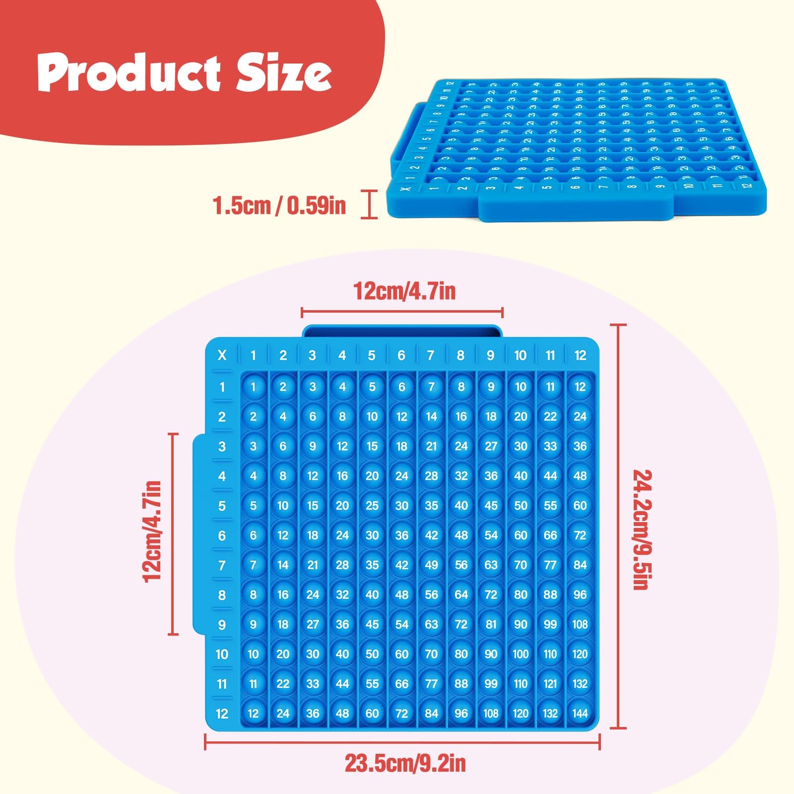 Math Board, Multiplication Game Board, 12×12 Math Manipulatives Game Board Mu…