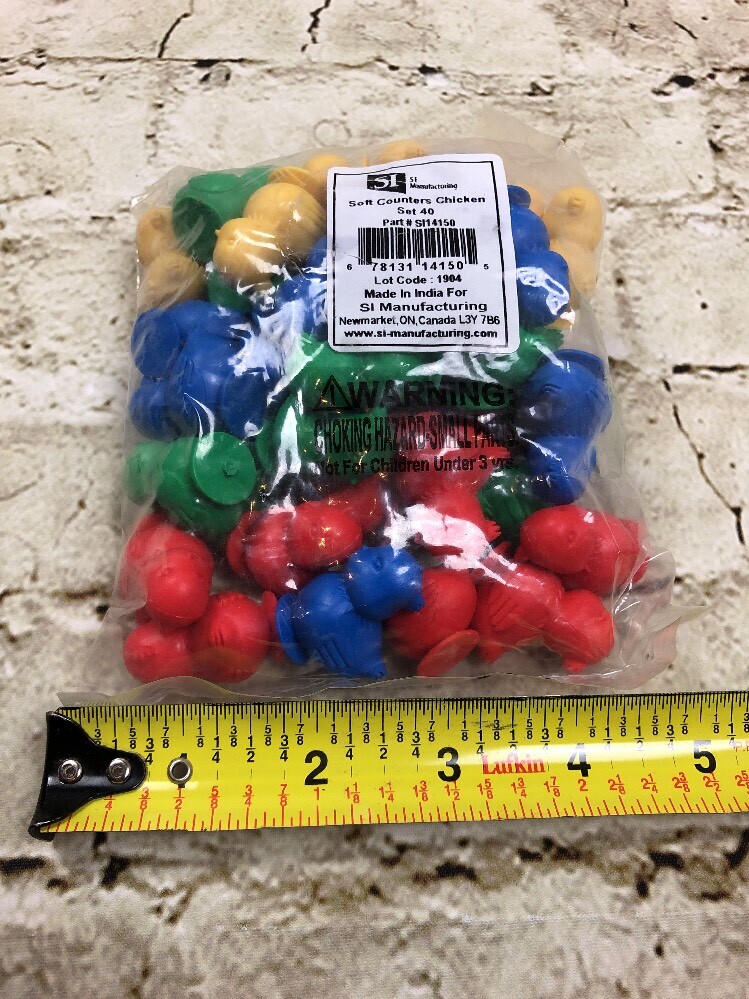 Soft Counting Chickens 4 Colors Educational Pre K – 2nd Grade Set Of 40