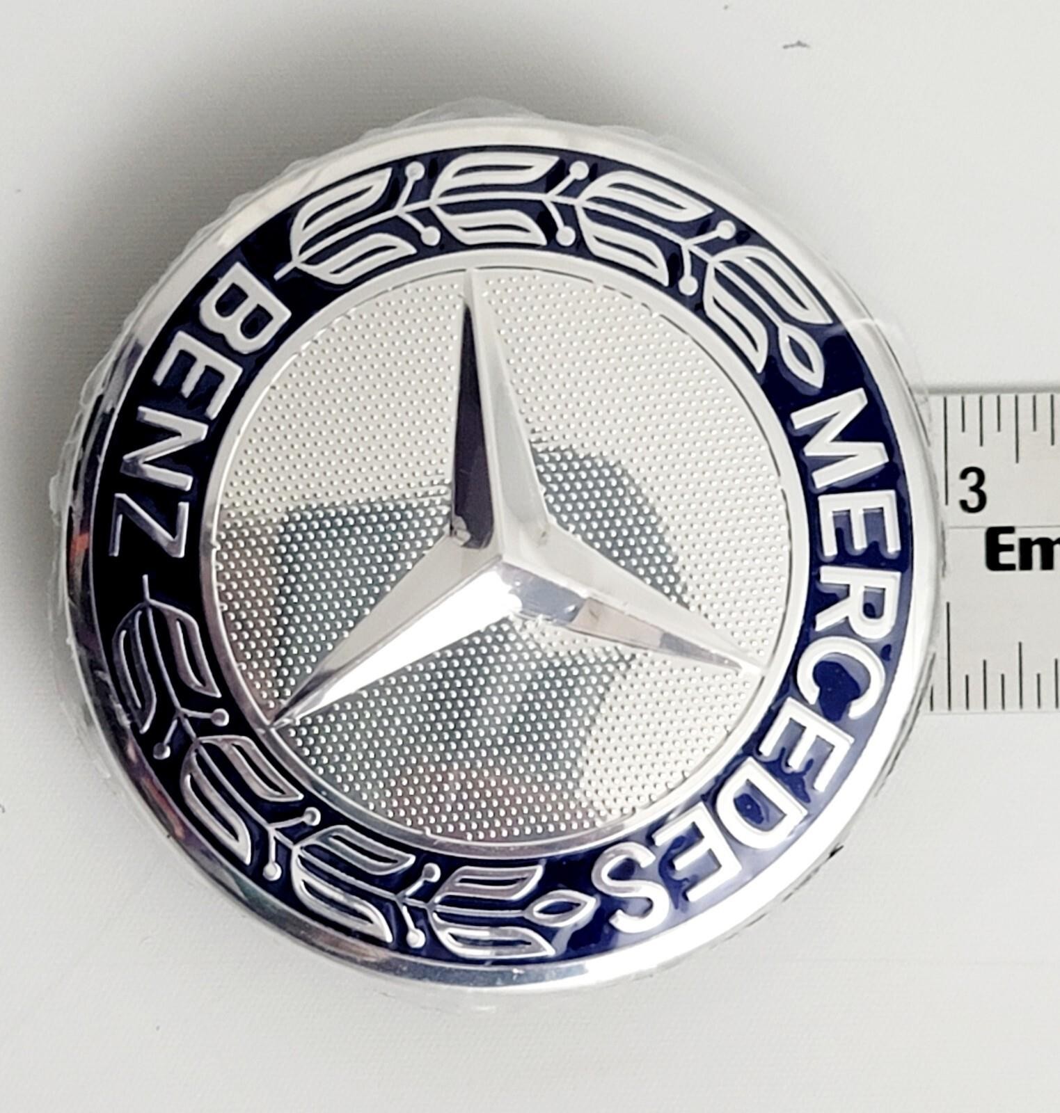 4 PACK Replacement Hubcap For Mercedes Benz Wheel Center Cap Wheat Blue Wreath