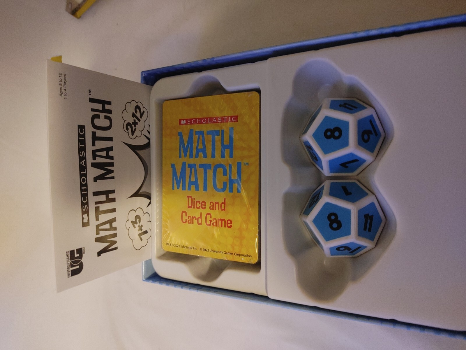 Scholastic MATH MATCH Dice and Card Game Educational Practice. Home School. New