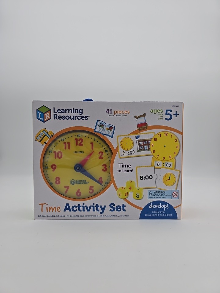 Learning Resources LER3220 Time Activity Set, Age 5+ Analog, K-2, Homeschool