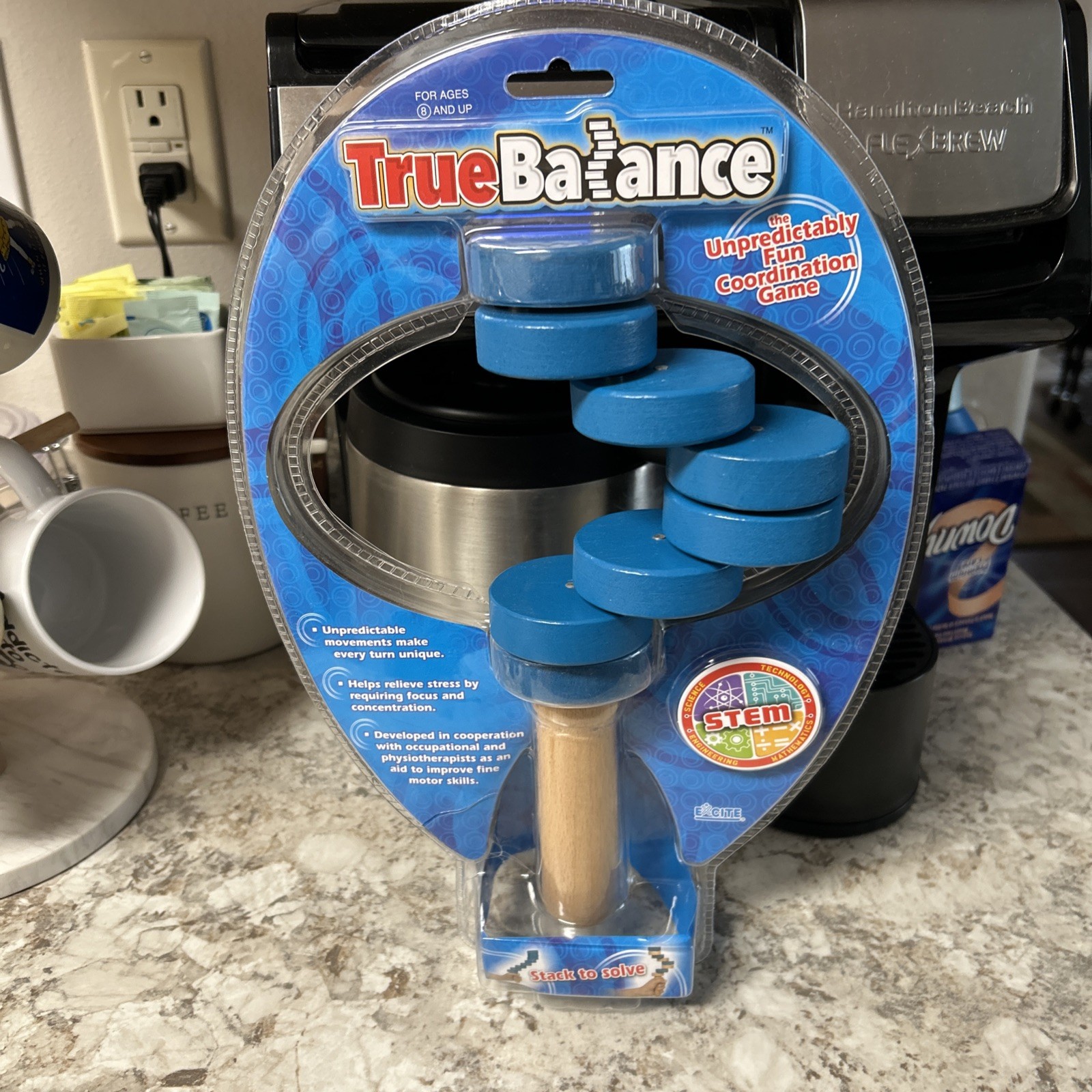 TrueBalance Wooden STEM Coordination Game Excite SEALED Fine Motor Toy