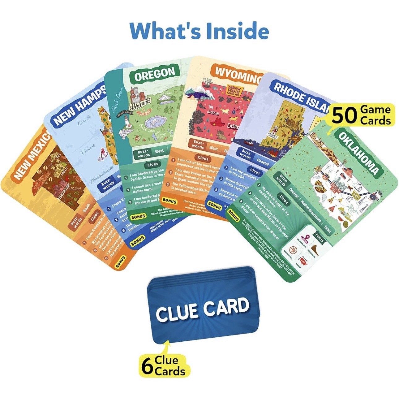 Skillmatics Card Game – Guess in 10 States of America, Educational Toy – NEW