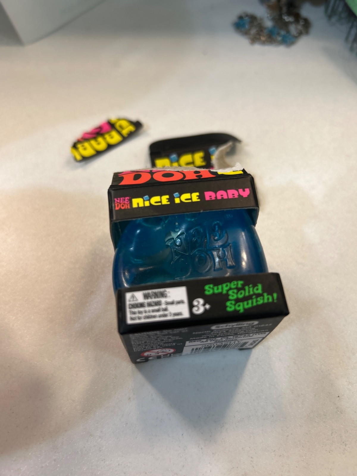 nee doh nice cube mini blue (damaged box)
