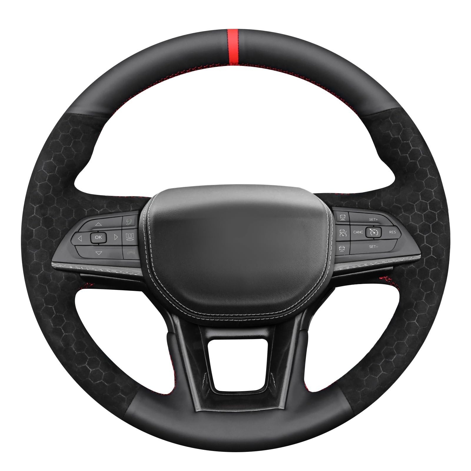 MEWANT Steering Wheel Cover for Jeep Grand Cherokee V(WL) 2022-2024 / Grand C…