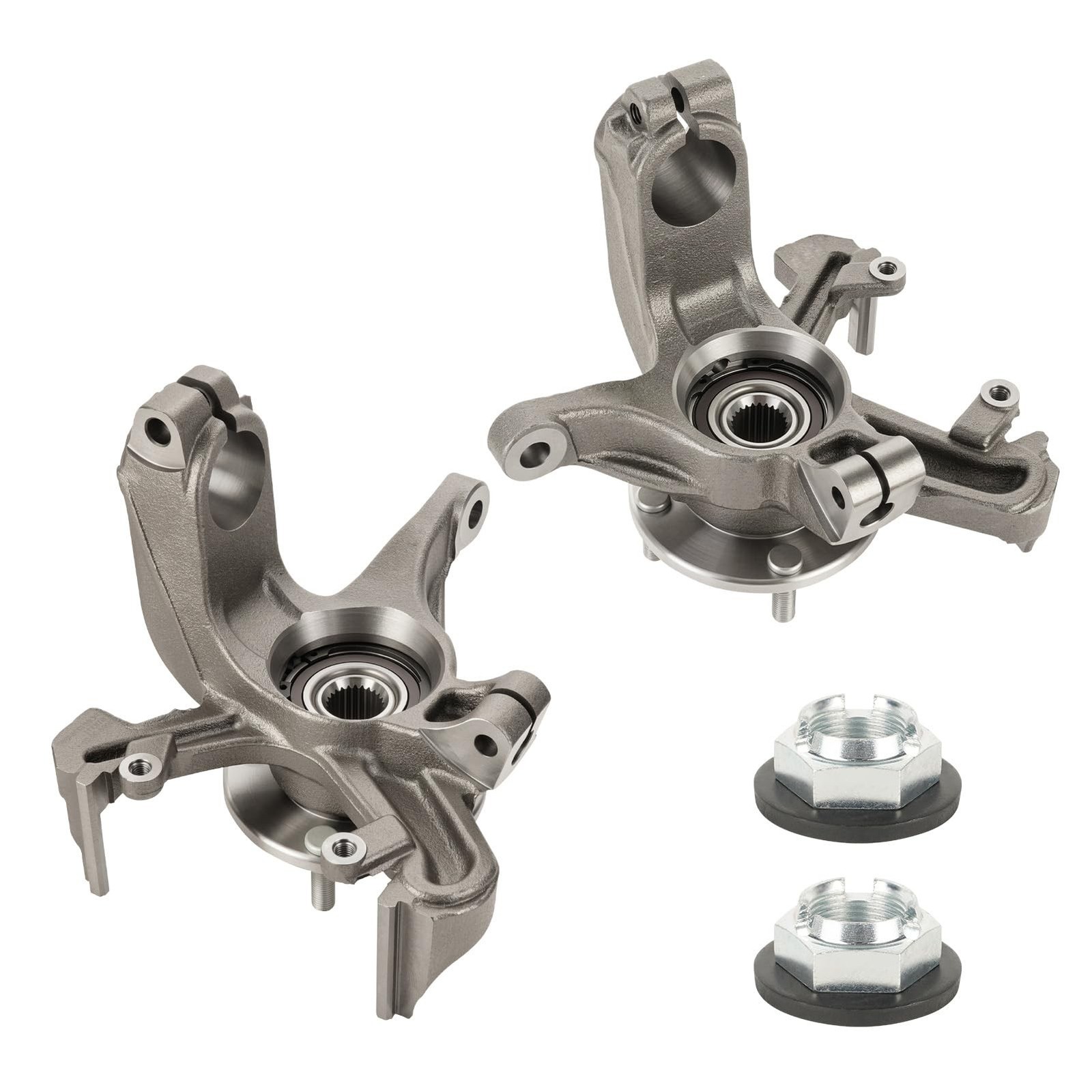 2PCS Front Steering Knuckles & Wheel Bearing Hub Assembly for Ford Focus 2000…