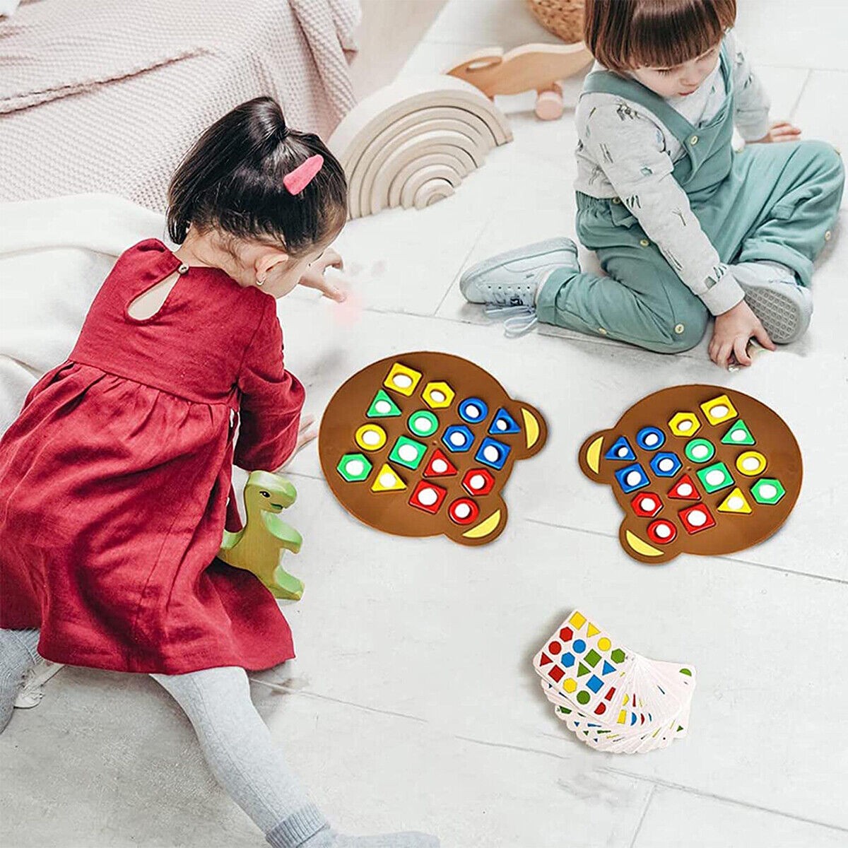 Kid Shape Matching Game Color Sensory Educational Toy Shape Quick Matching Board