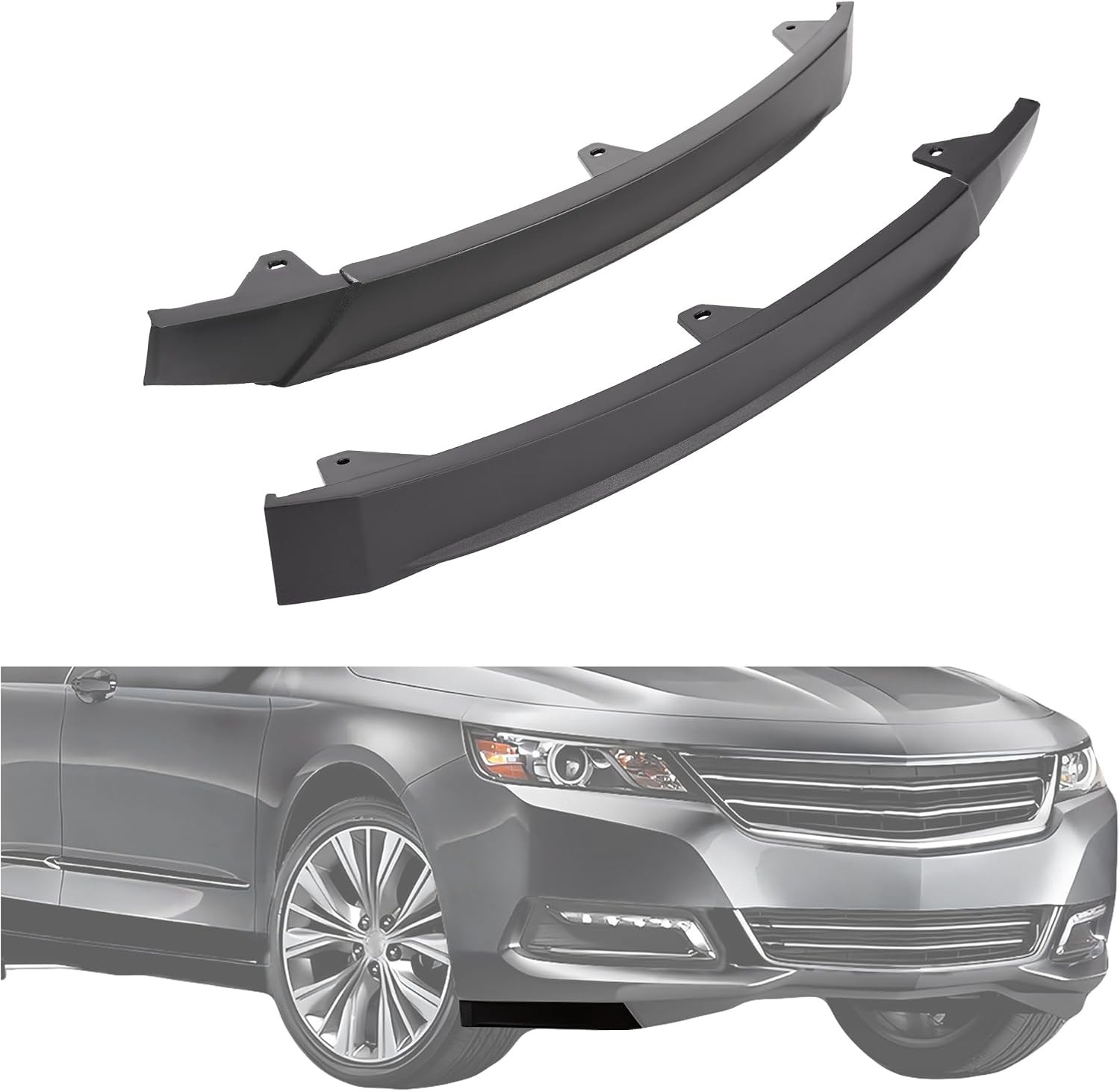 2Pcs Front Bumper Valance Compatible with 2014-2020 Chevy Impala Left + Right