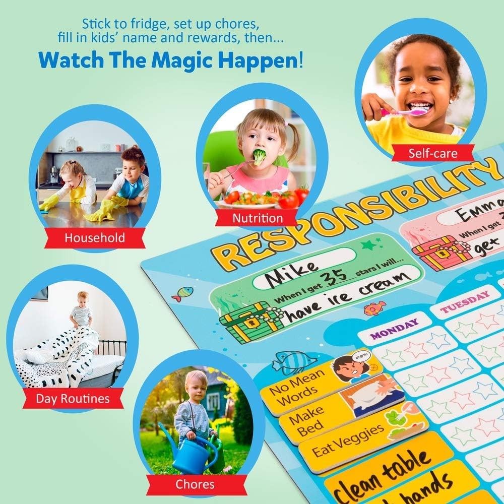 Magnetic Behavior Chart for Good Behavior and Daily Routine