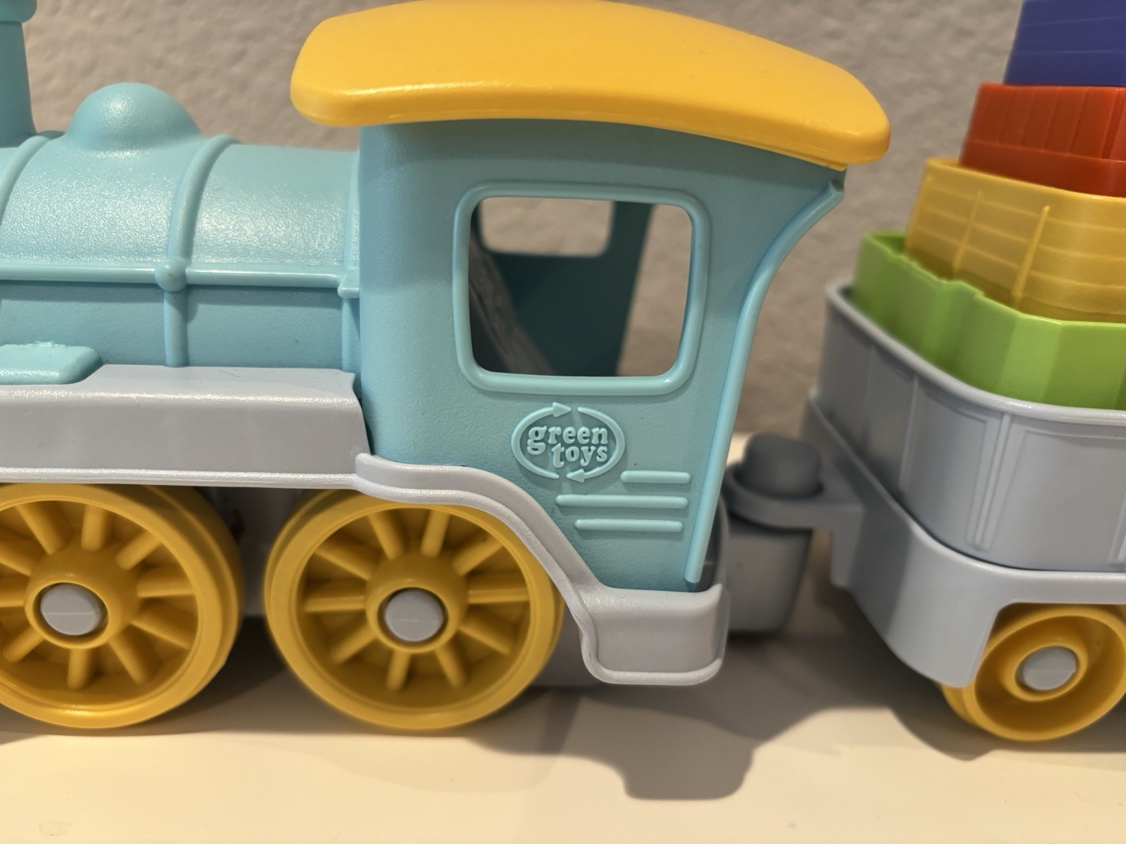 Green Toys Shape Sorter Train w/ Stacking Cargo Cars – Toddler Toy