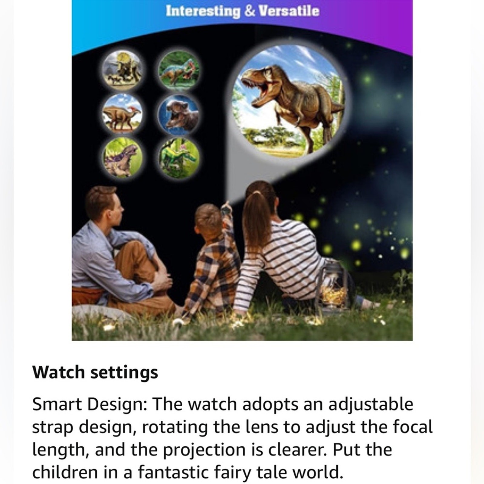 NWT Dinosaur Watch Flashlight Projector Toy Educational Gift RAYCHY brand