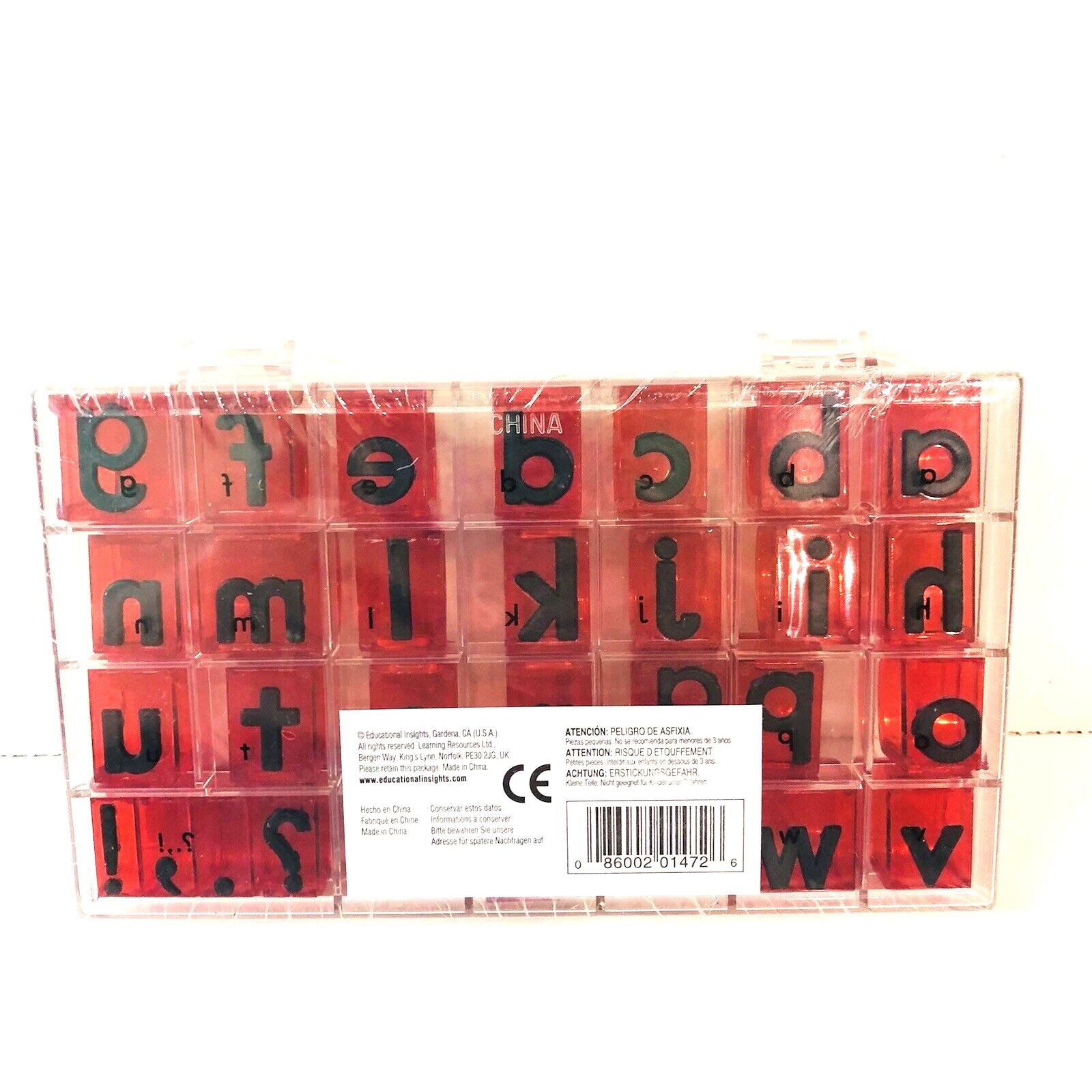 See and Stamp Lower Case Alphabet Transparent Stamps Educational English 4+ NEW