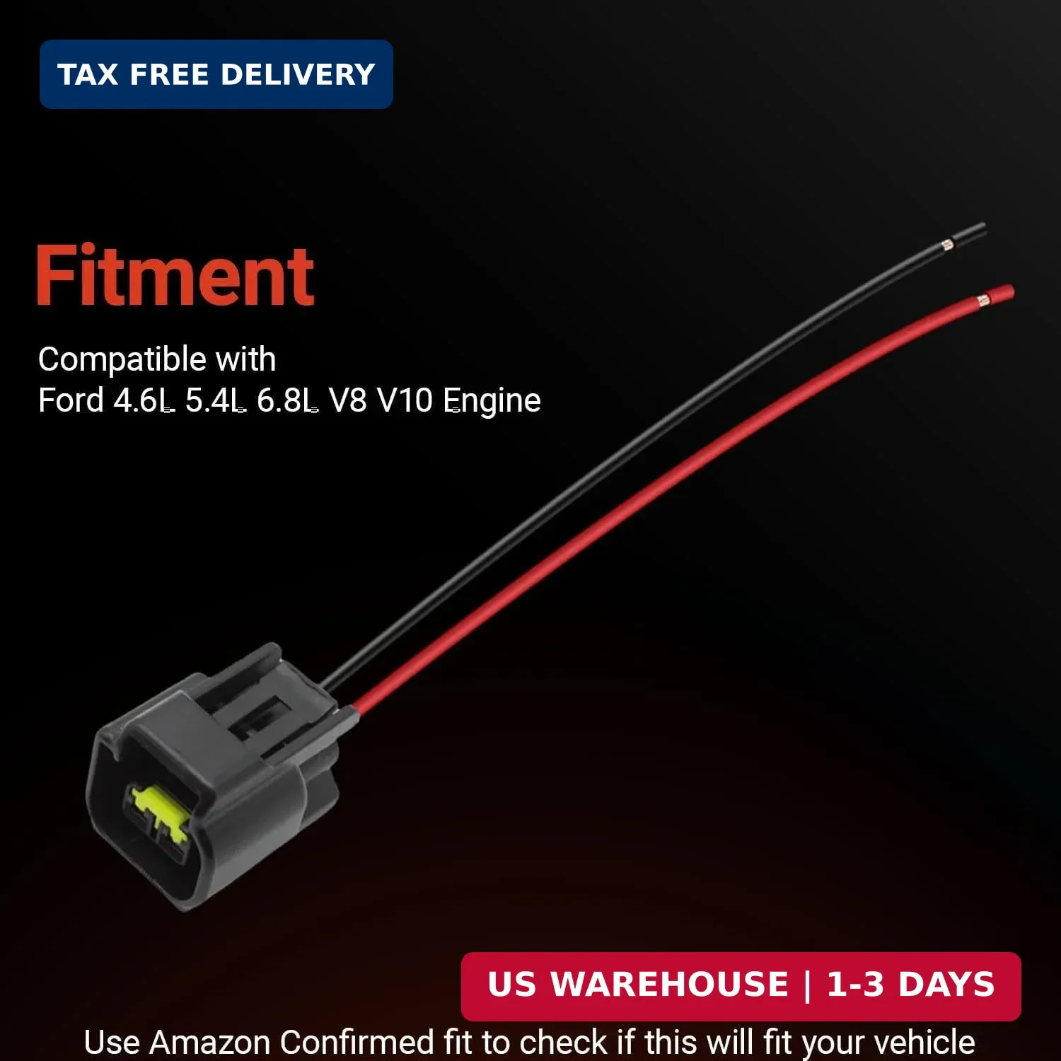 Ignition Coil Connector Pigtail Harness Compatible with Ford 4.6L 5.4L 6.8L F-15