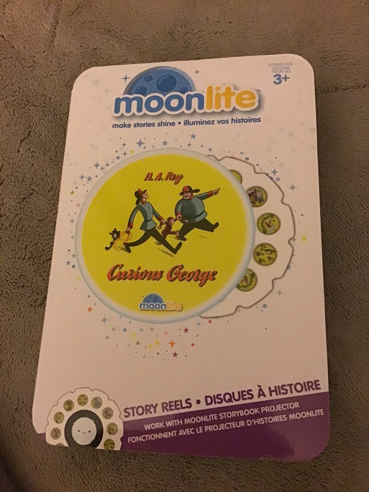 Moonlite Storybook Projector Curious George Story Reel