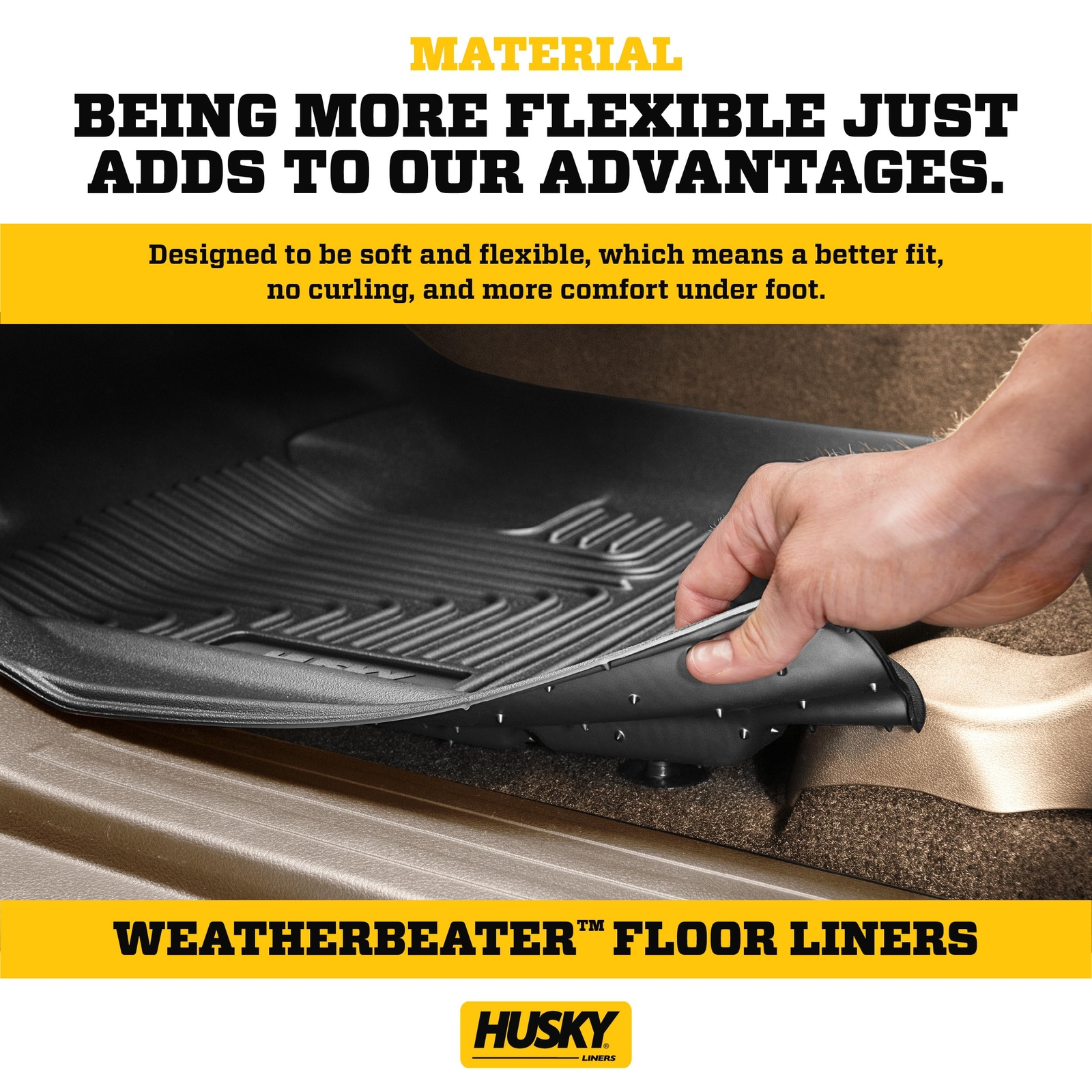 Weatherbeater Front Floor Mats Black Custom Fit 2015-2021 Ford Transit