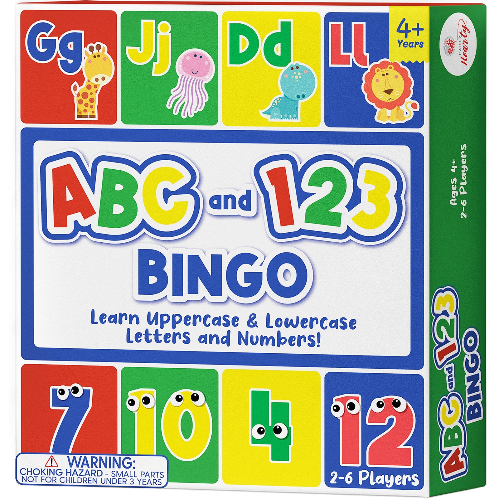 Alphabet and Number, ABC and 123 Bingo Board Game for Kindergarten and Presch…