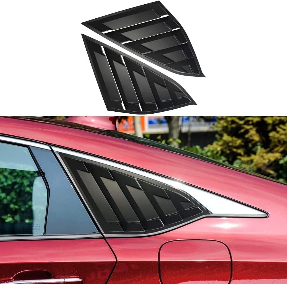 Sport Style Matte Black Window Louvers Honda Accord