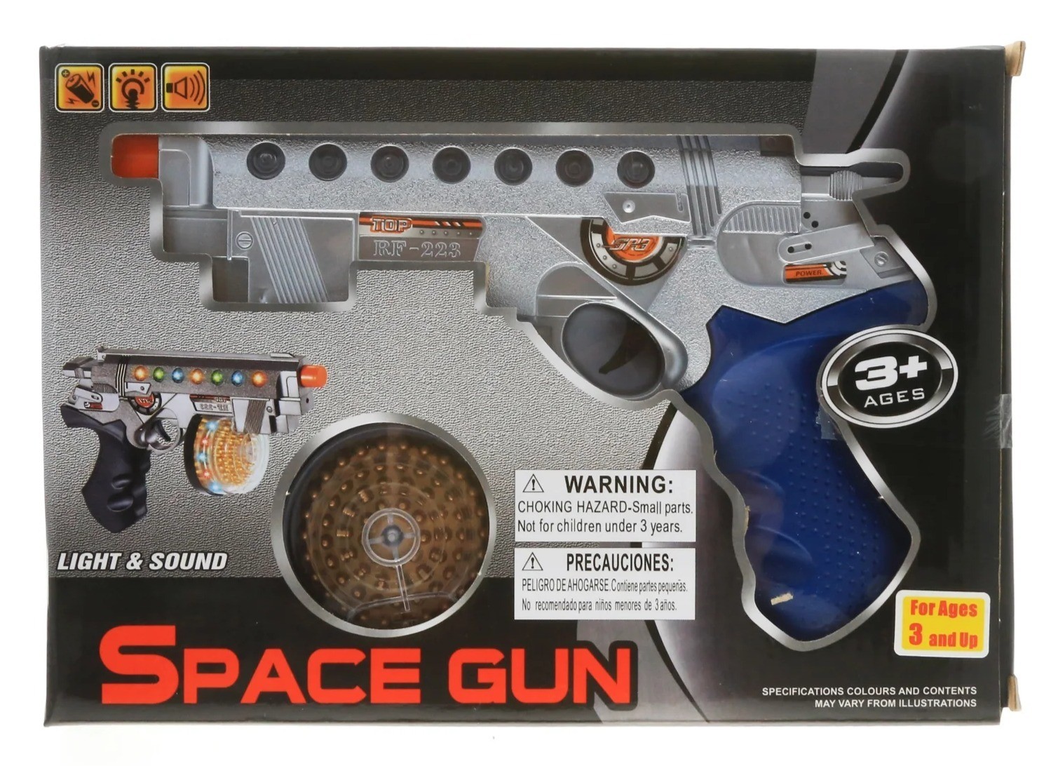 SPACE GUN SUPERIOR LIGHT UP – LIGHT & SOUND 2 PK