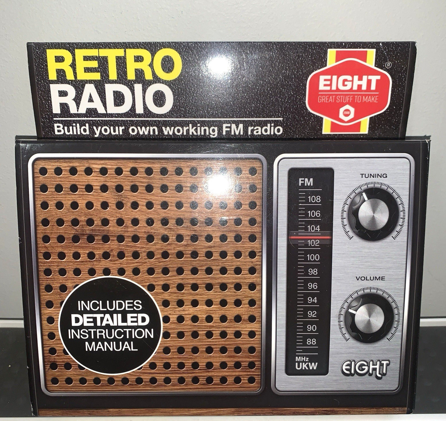 Retro Radio Construction Kit DIY Build Your Own Kit Eight Innovation 1970s Style