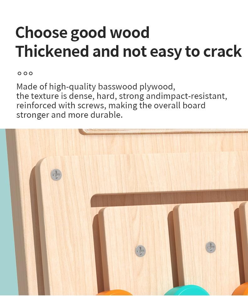 Wooden Color Shape Matching Puzzle Board Kids Brain Training Toy