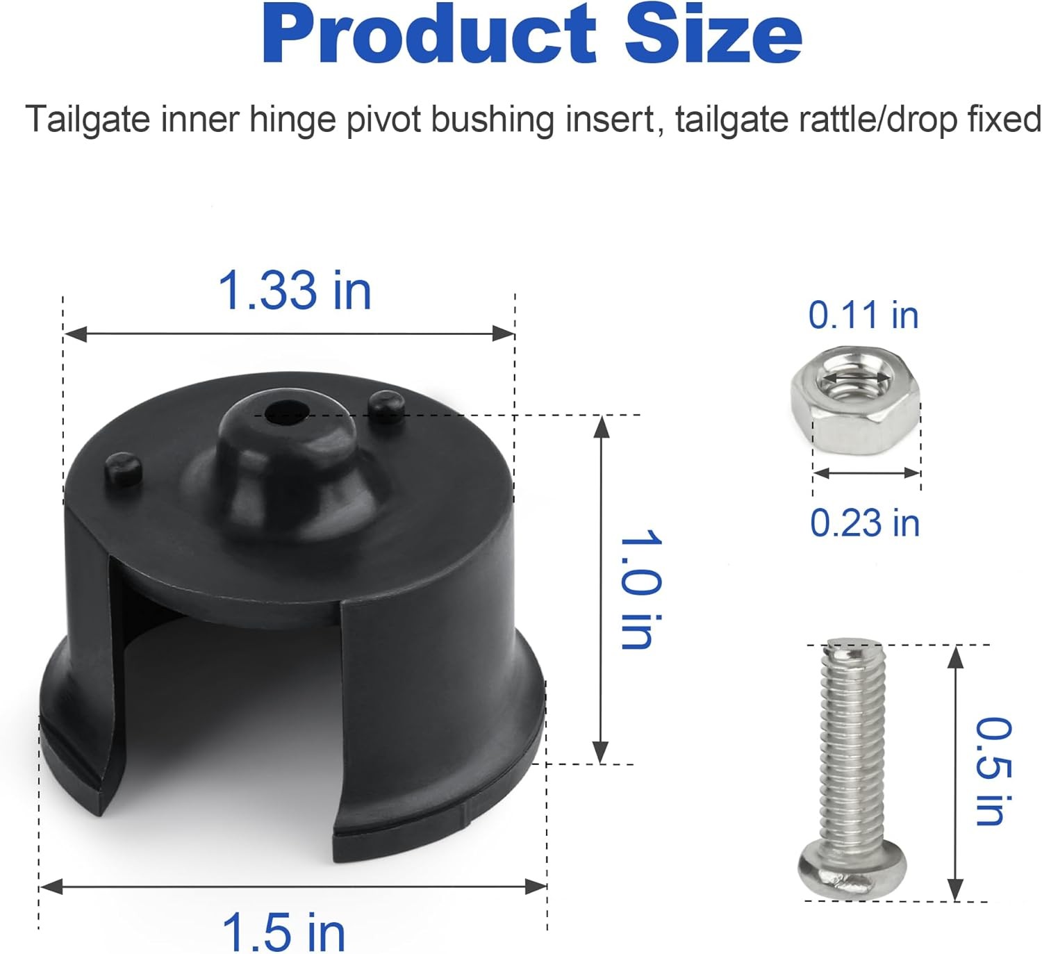 Tailgate Right Inner Hinge Pivot Bushing Insert Kit 66110-0C012 661100C012 Passe