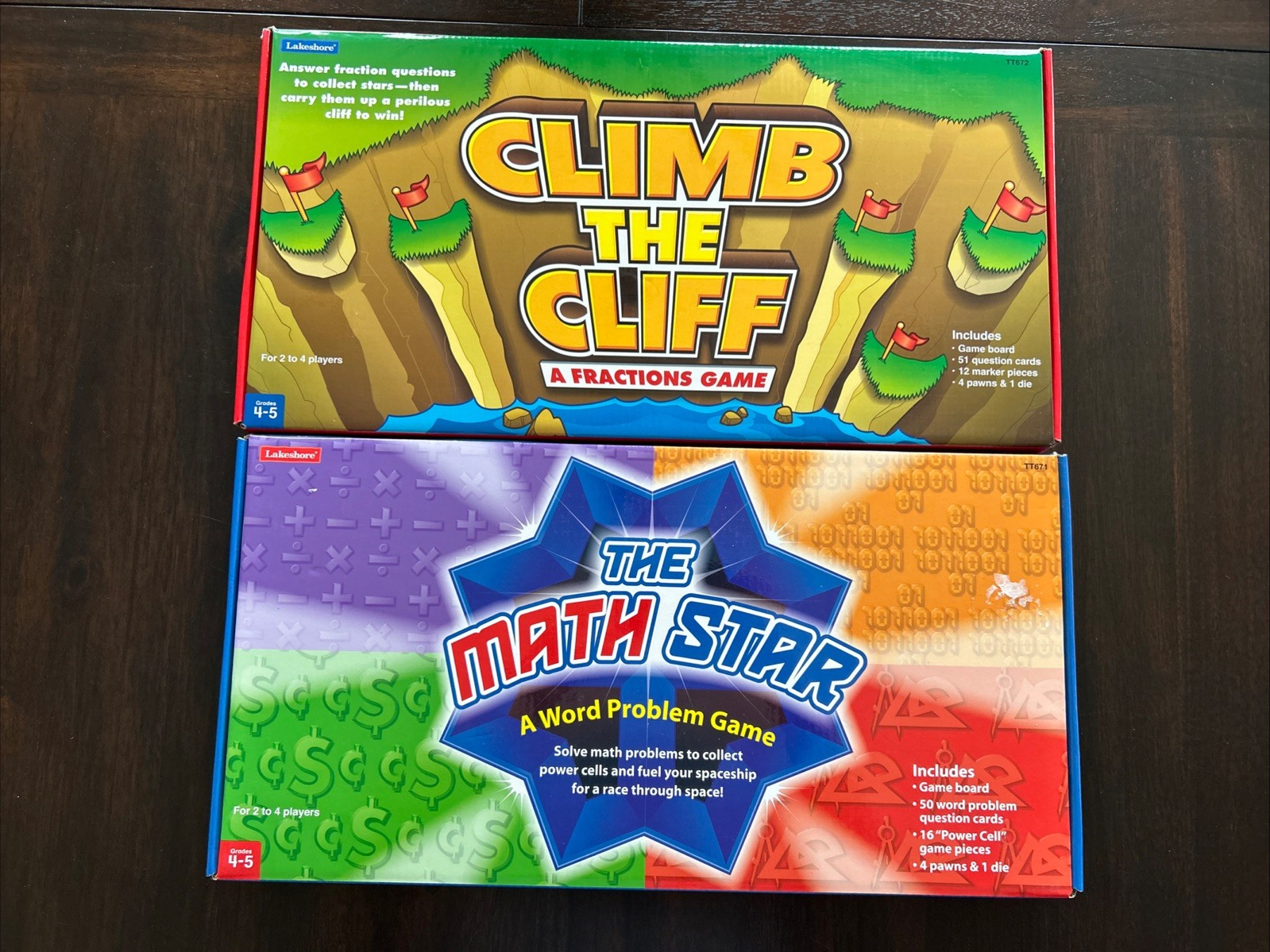 2 Lakeshore Fractions & Word Problems Math Board Games Grades 4 & 5 Centers EUC