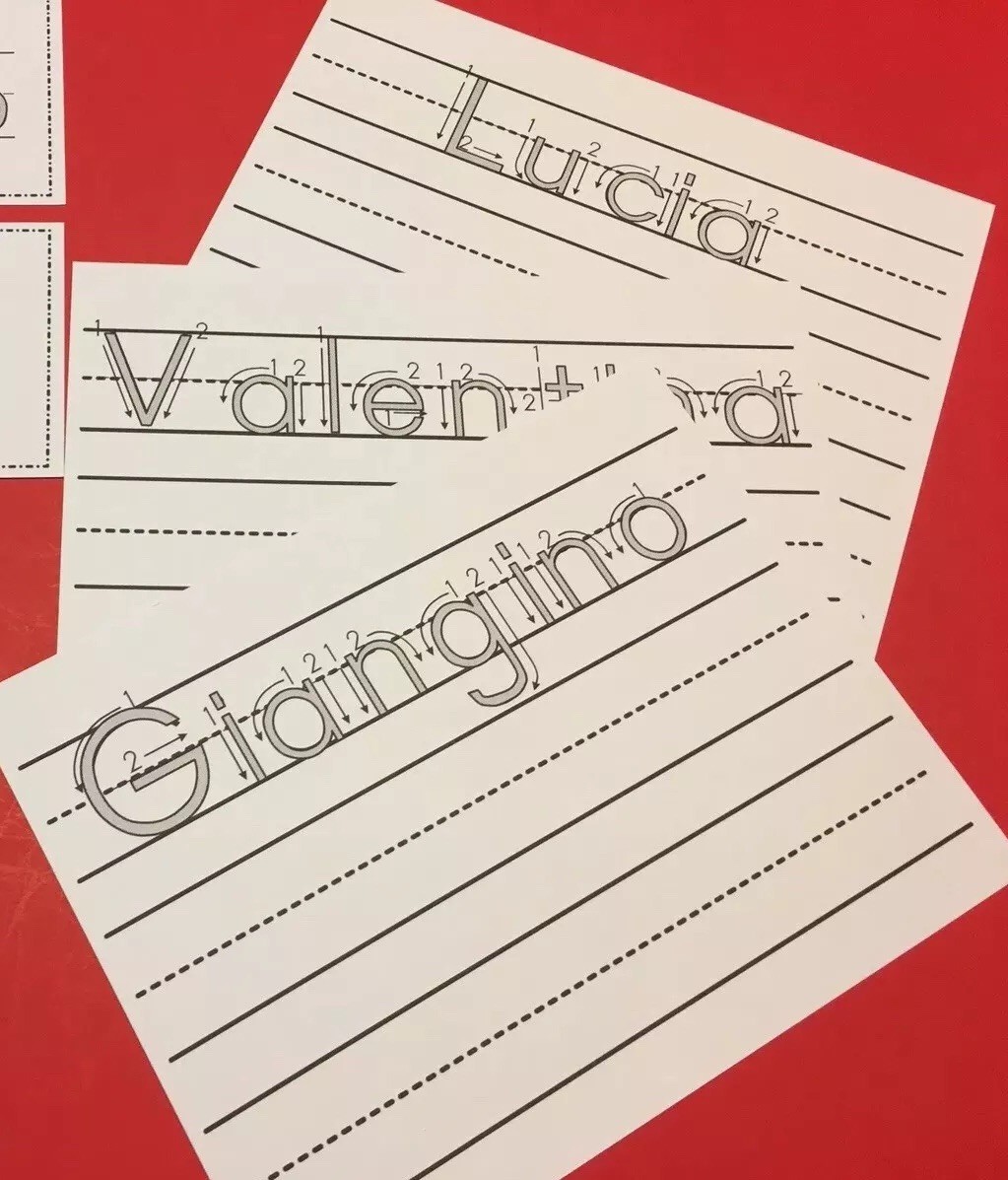 Wipe N Write CUSTOM Names Handwriting – Laminated Card – PERSONALIZED