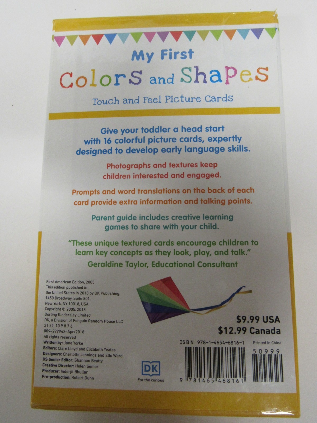 DK Publishing My First Colors And Shapes Touch and Feel Picture Cards