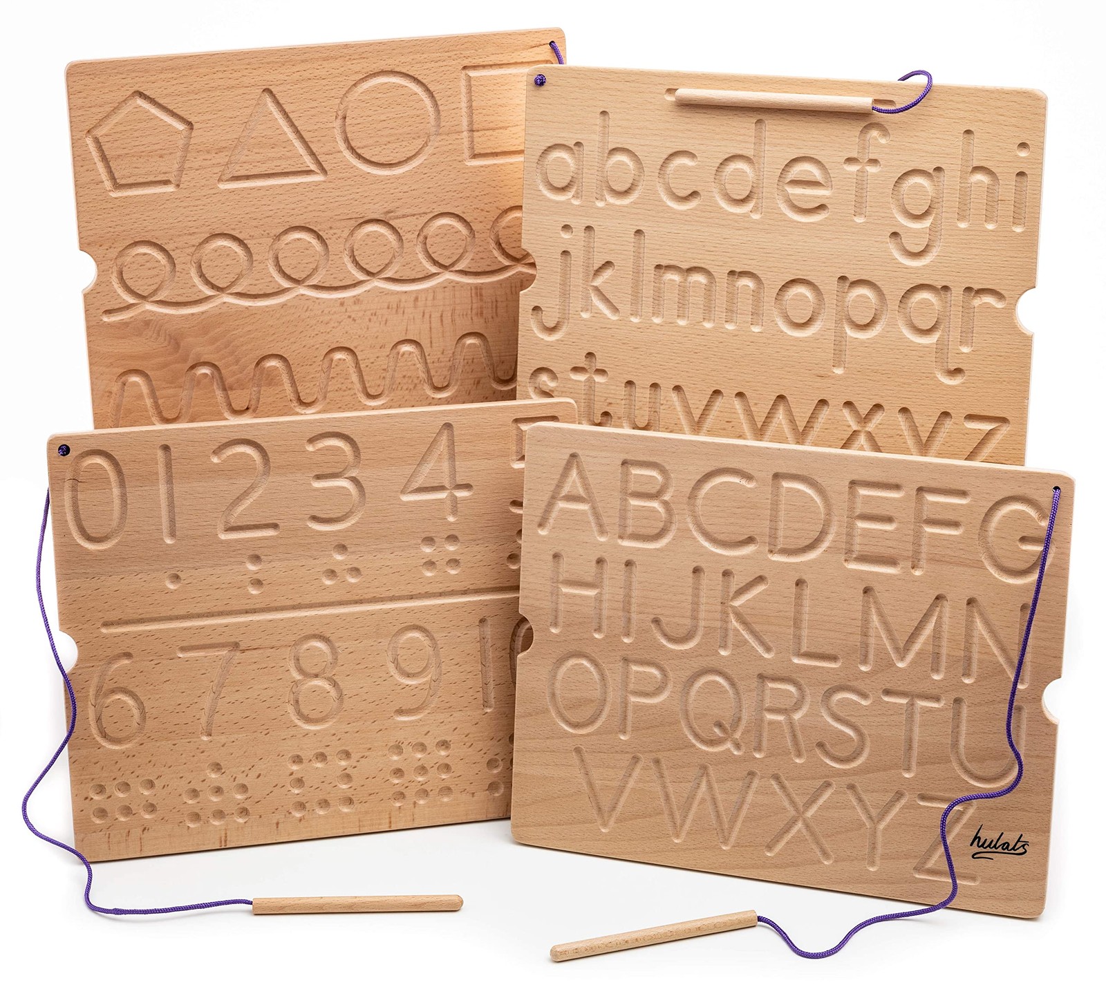 Learn to Write – Number & Letter Tracing Boards for Kids Ages 3-5 – Wooden Al…