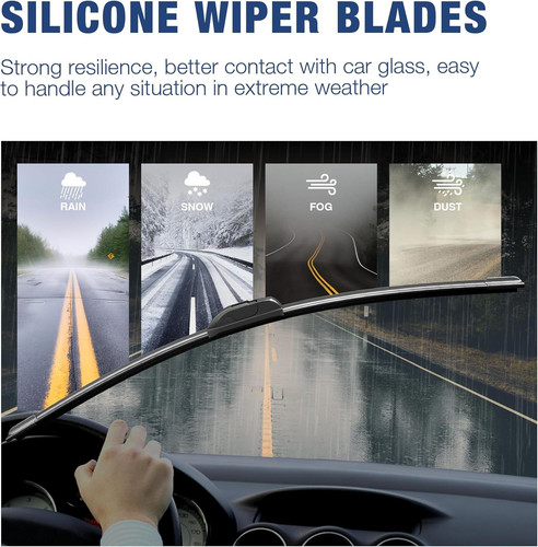 ICEXSNOW® Silicone Windshield Wiper Blades Replacement for Honda 26″+22″+16″
