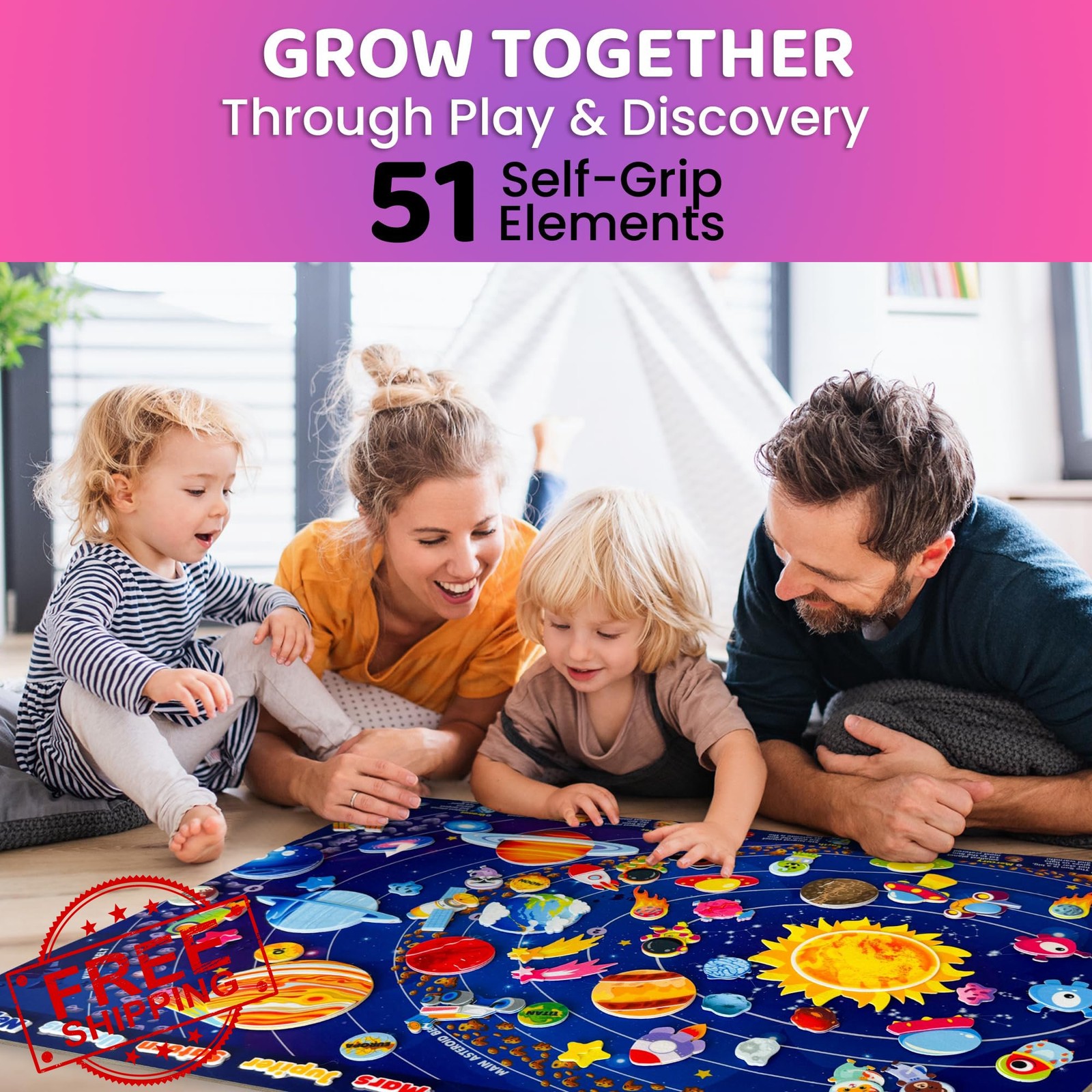 Quokka Space Felt Board Ages 3-5 Learning Toy