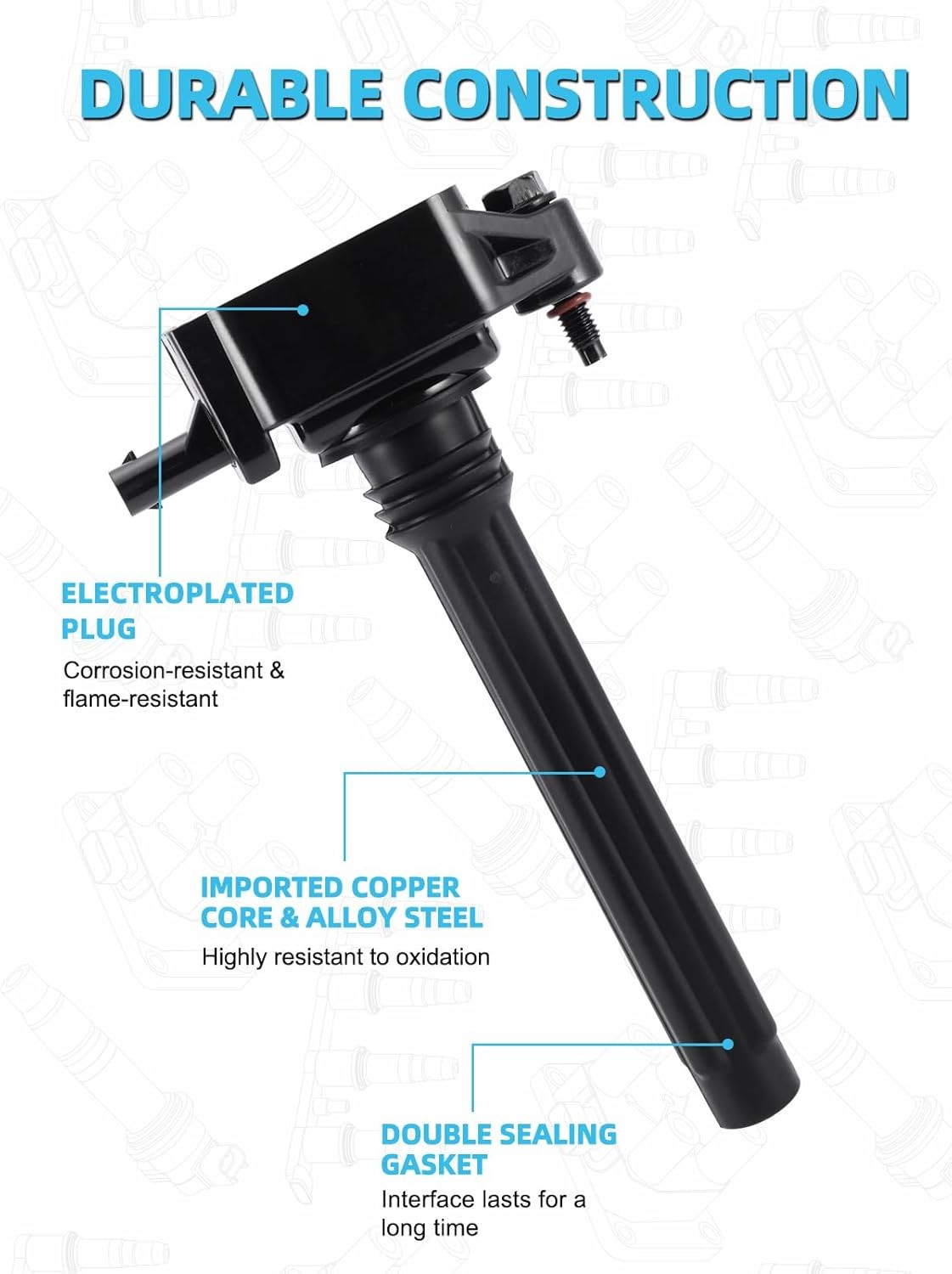 UF648 Ignition Coil 97390 Spark Plug For Chrysler 200 300 Town Country,For Dodge
