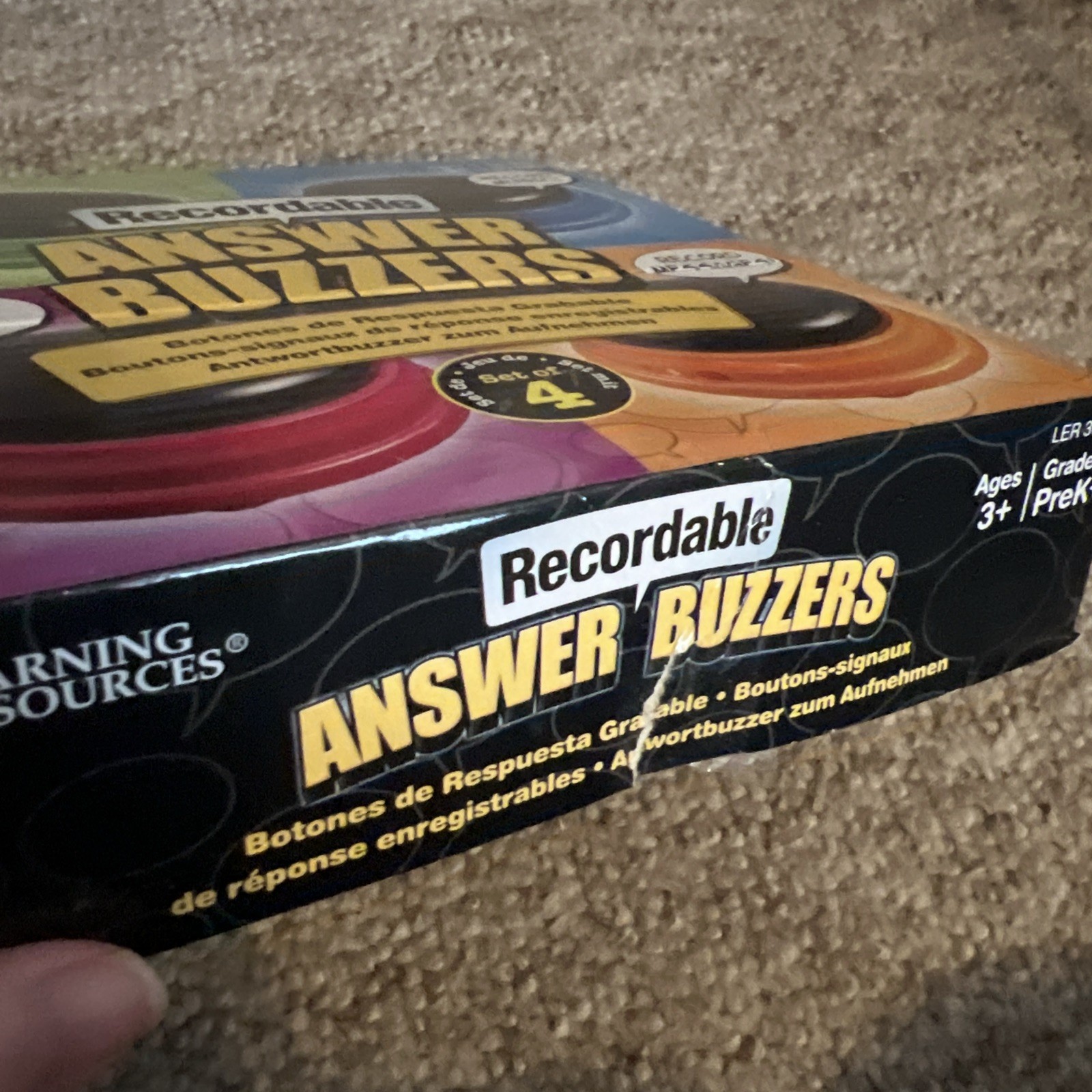 Learning Resources Recordable Answer Buzzers Set of 4