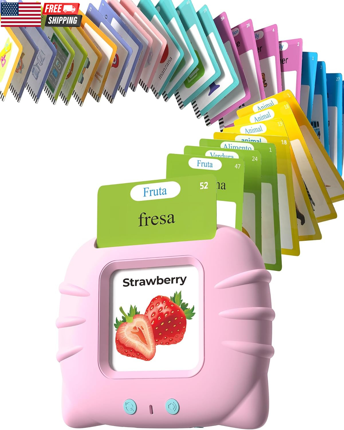 Talking Flash Cards for Toddlers 1 2 3 4 Year Olds, Montessori Language Learning