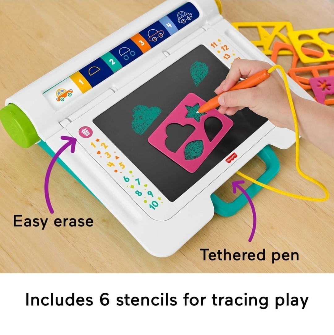 Fisher-Price Preschool Toy Learning and Scribbling Table, Writing Tablet