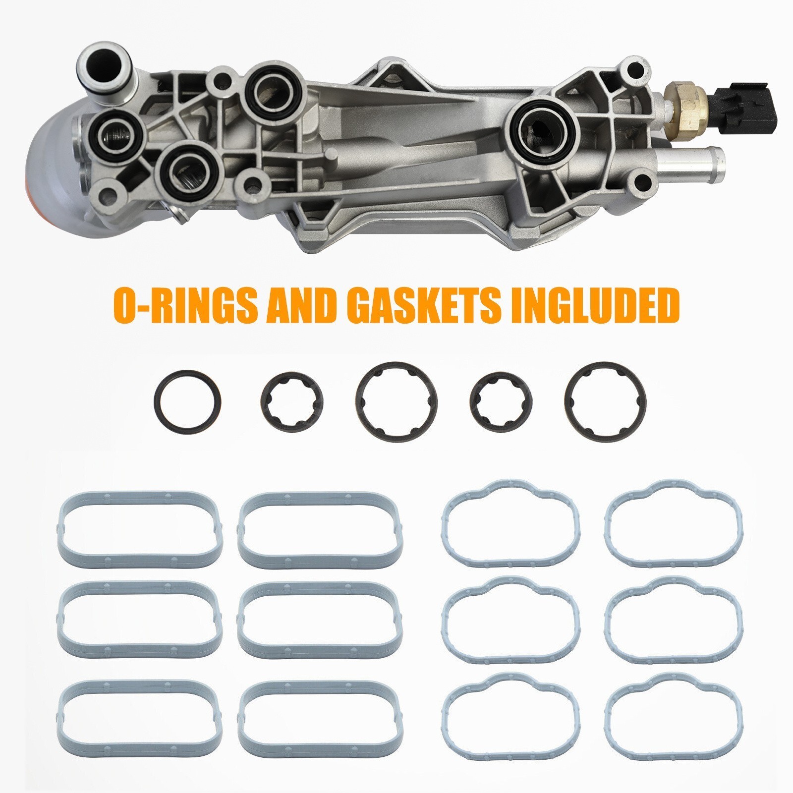 Aluminum Engine Oil Cooler Filter Housing Fit 11-16 Chrysler Dodge Jeep Ram 3.6L