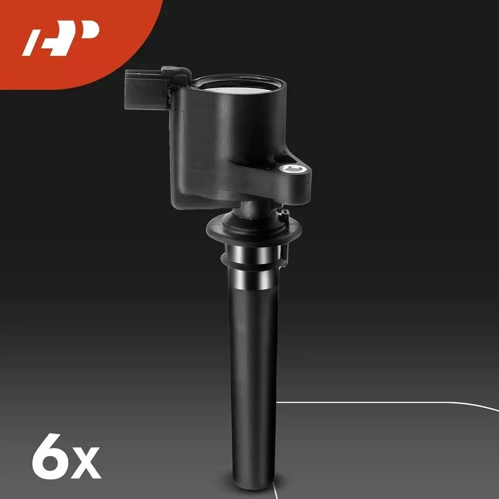 Set of 6 Ignition Coil Pack and Iridium Spark Plugs Compatible with Ford Escape