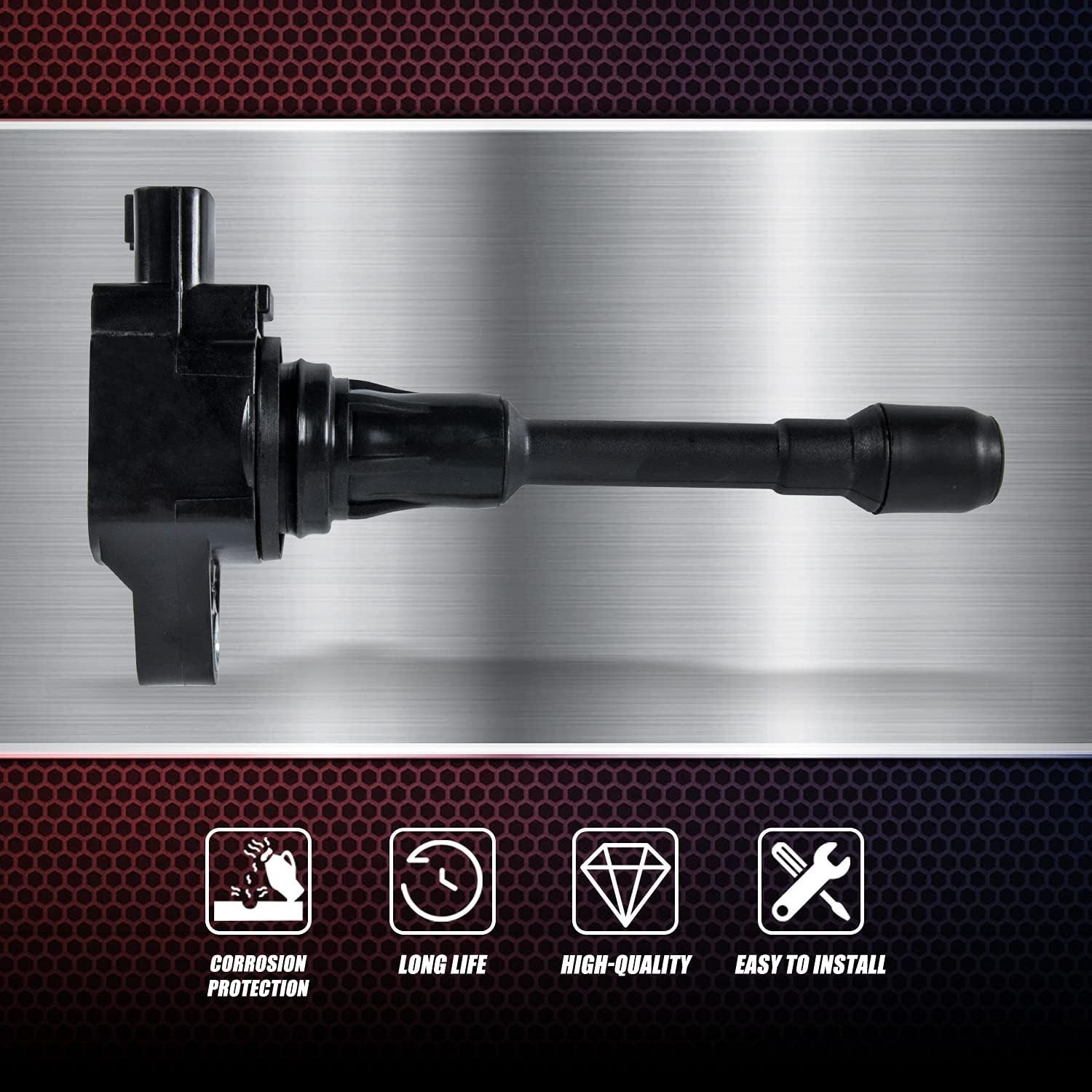 Ignition Coil Pack and Iridium Spark Plug Compatible with Nissan Altima Rogue Se