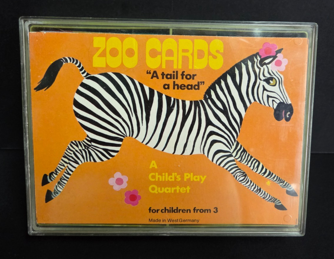 Vintage 1970s Zoo Cards – “A Tail for a Head” Children’s Quartet Game – Complete