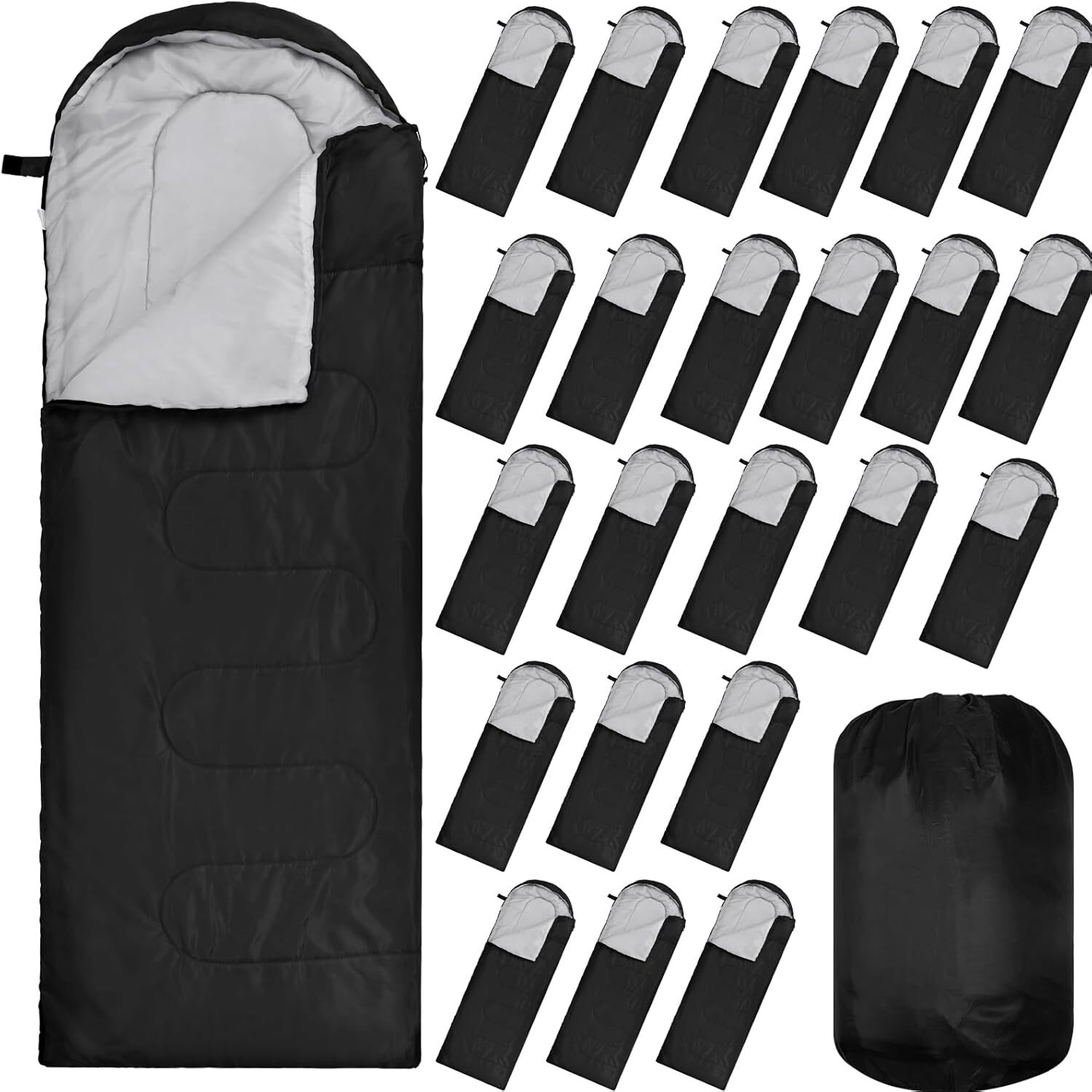 24 Pcs Sleeping Bags for Adults Bulk Lightweight Waterproof Backpacking Camping