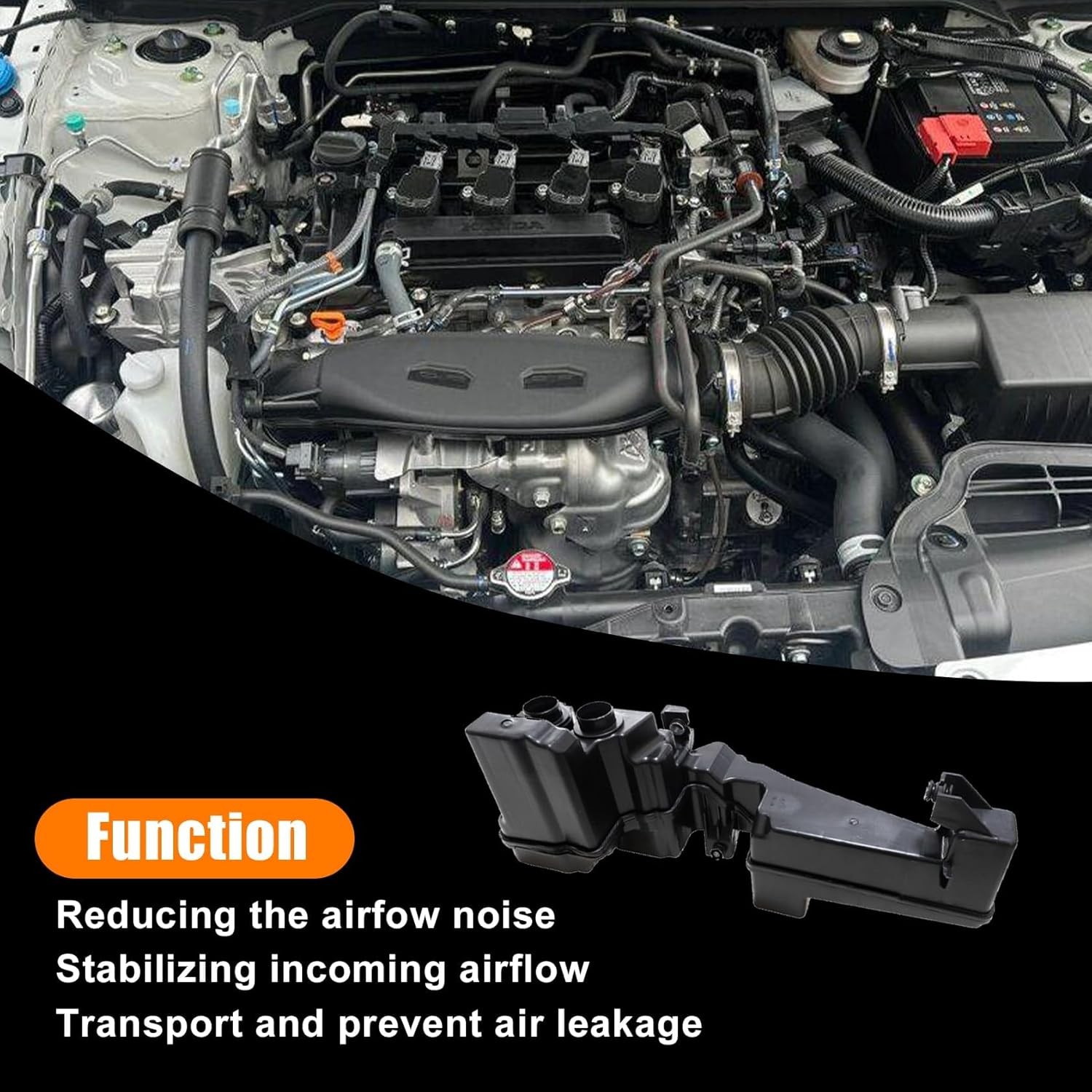 FZJDSD 172305BAA00 Air Intake Resonator Chamber Compatible with Honda Civic 2.0L