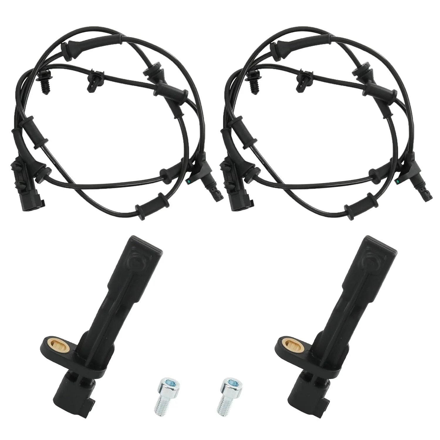 Front and Rear ABS Wheel Speed Sensor Replacement for Jeep Wrangler 3.6L 2012-20
